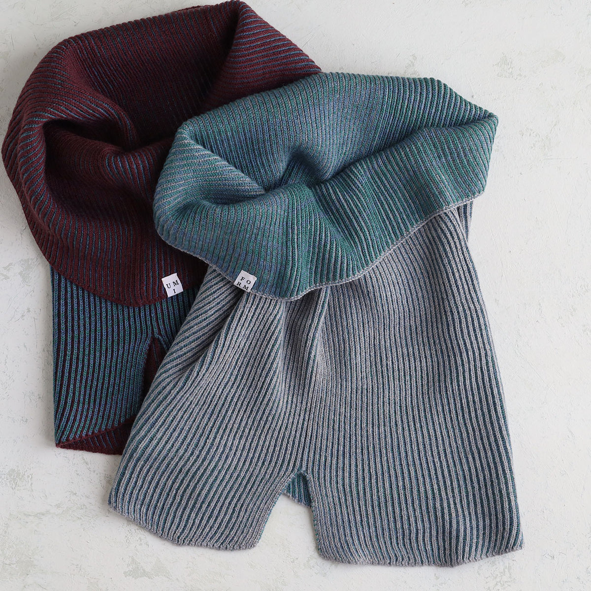 Brioche Split Cowl - 100% Extrafine Merino