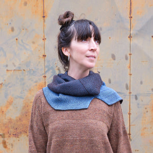 Brioche Split Cowl - 100% Extrafine Merino