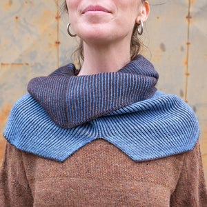 Brioche Split Cowl - 100% Extrafine Merino