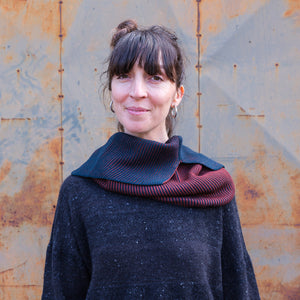 Brioche Split Cowl - 100% Extrafine Merino
