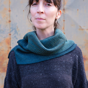Brioche Split Cowl - 100% Extrafine Merino