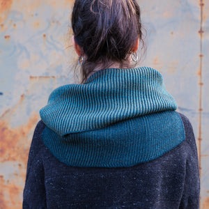 Brioche Split Cowl - 100% Extrafine Merino