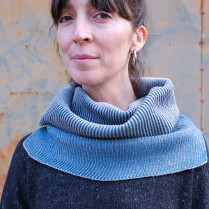 Brioche Split Cowl - 100% Extrafine Merino