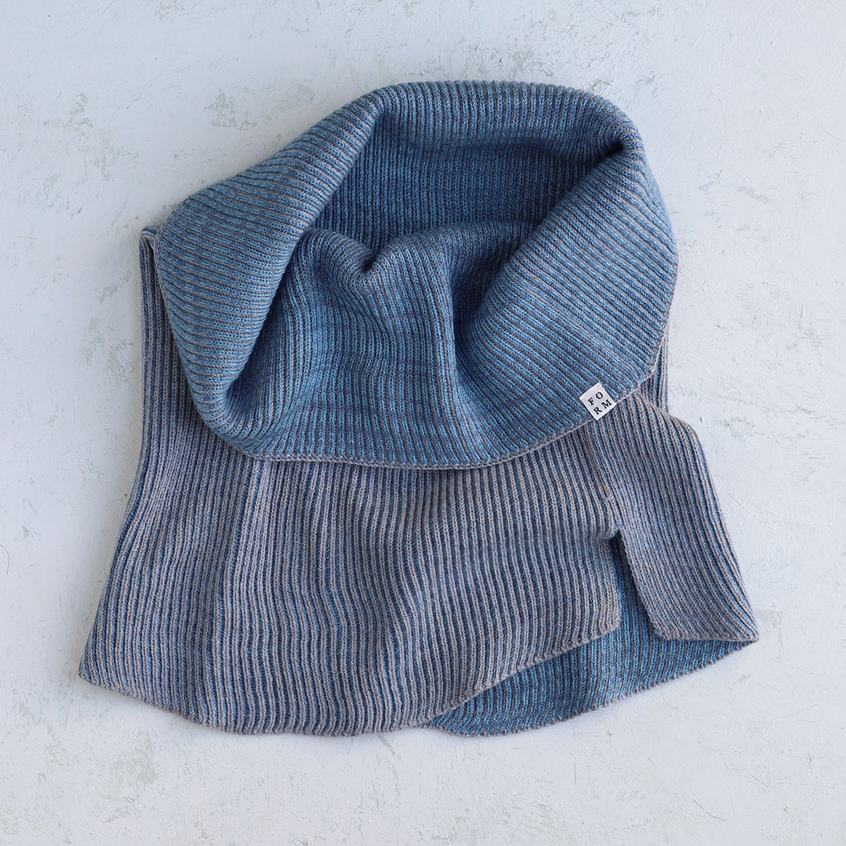 Brioche Split Cowl - 100% Extrafine Merino