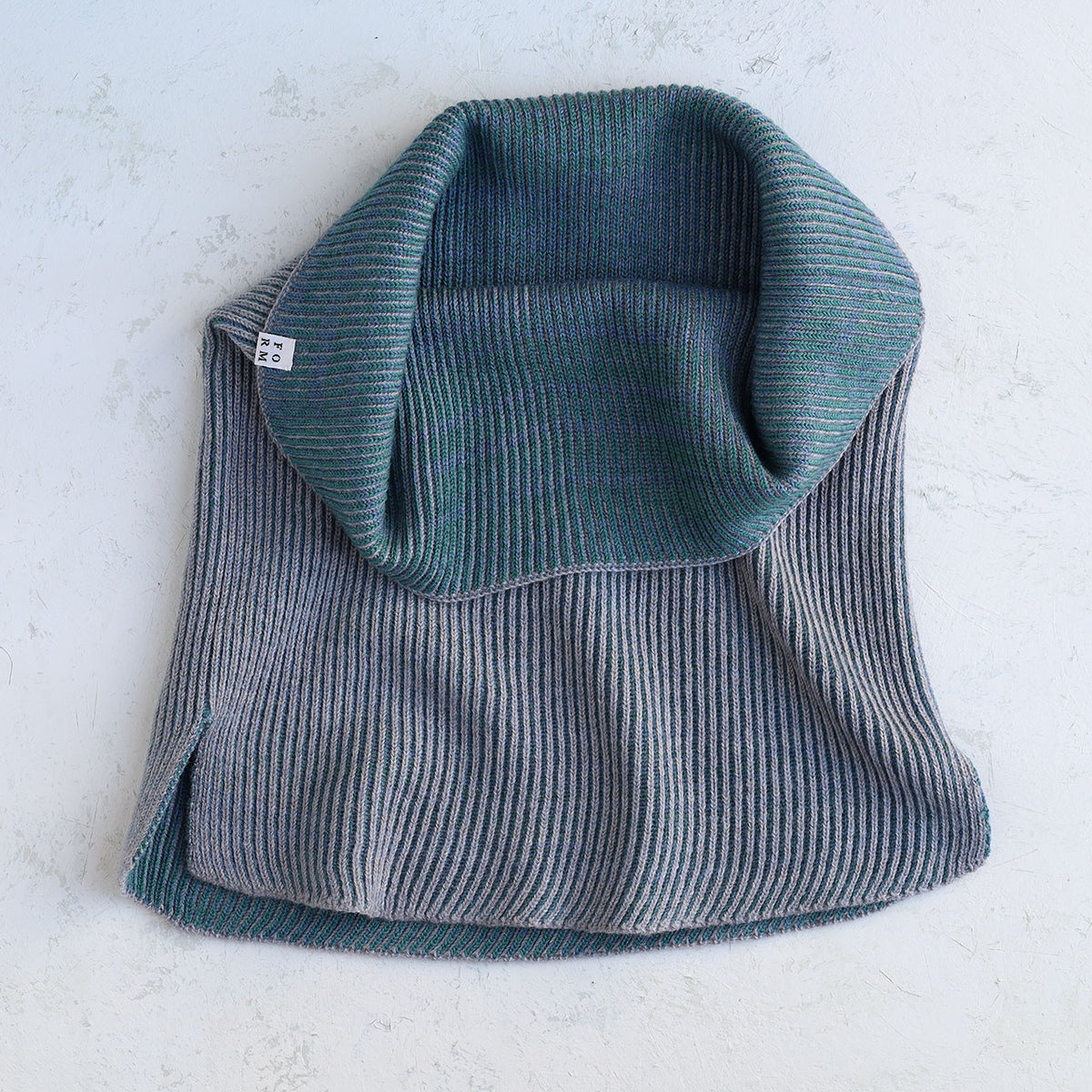Brioche Split Cowl - 100% Extrafine Merino