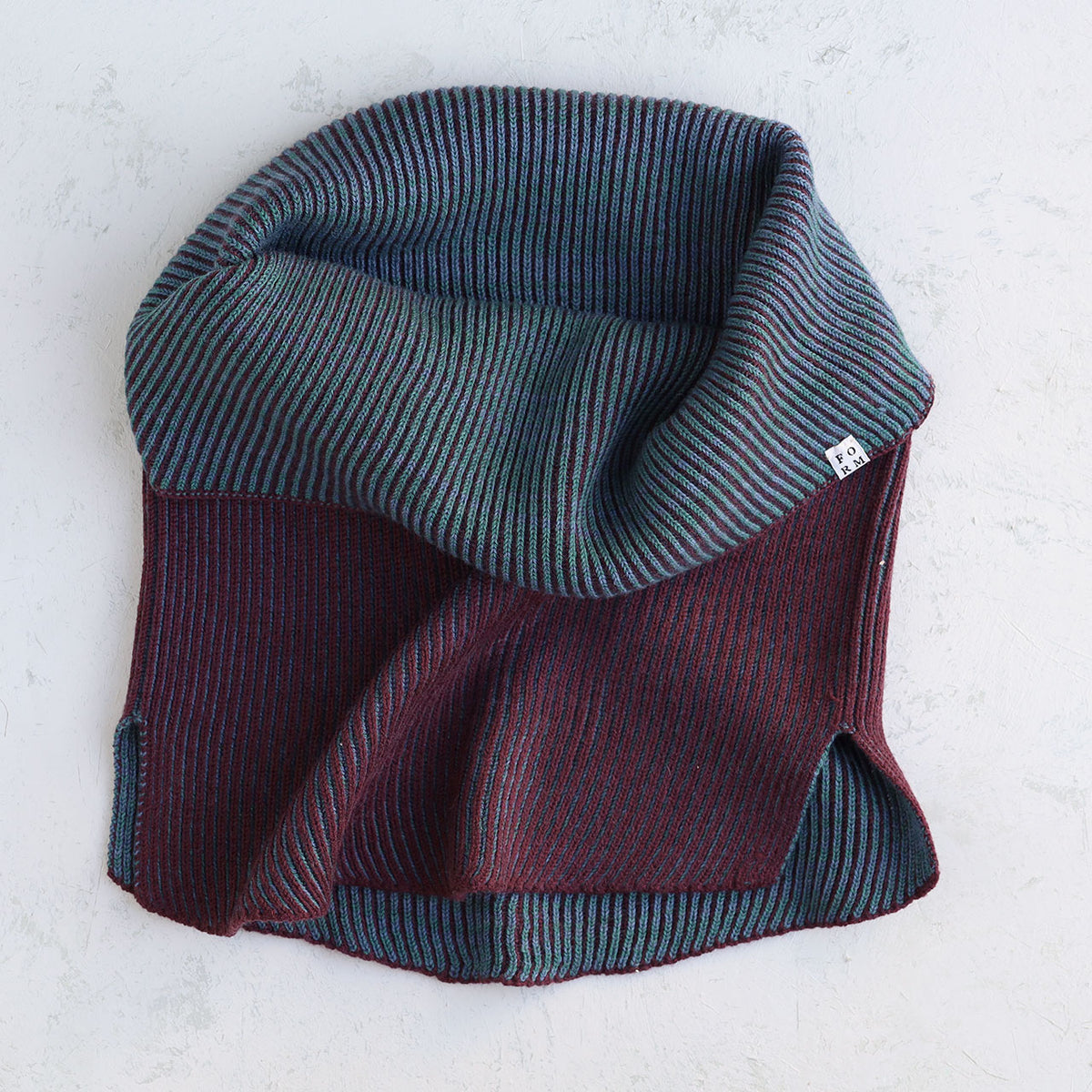 Brioche Split Cowl - 100% Extrafine Merino