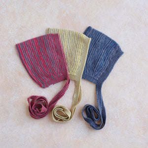 Baby Bonnet - 100% Organic Plant Dyed GOTS Merino Wool (0-24m)