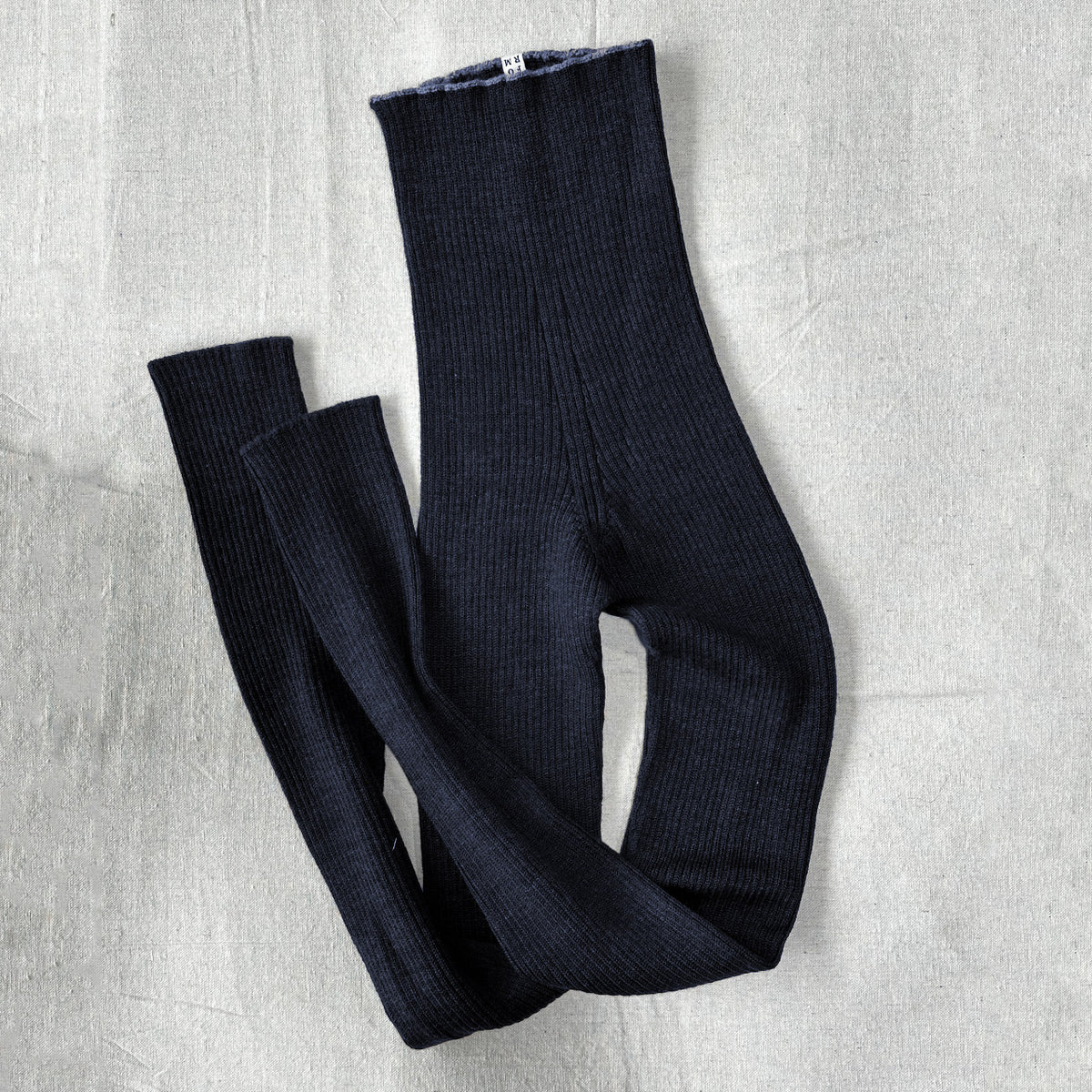 Harry Knitted Rib Leggings - 100% Extra Fine Merino - Anthracite