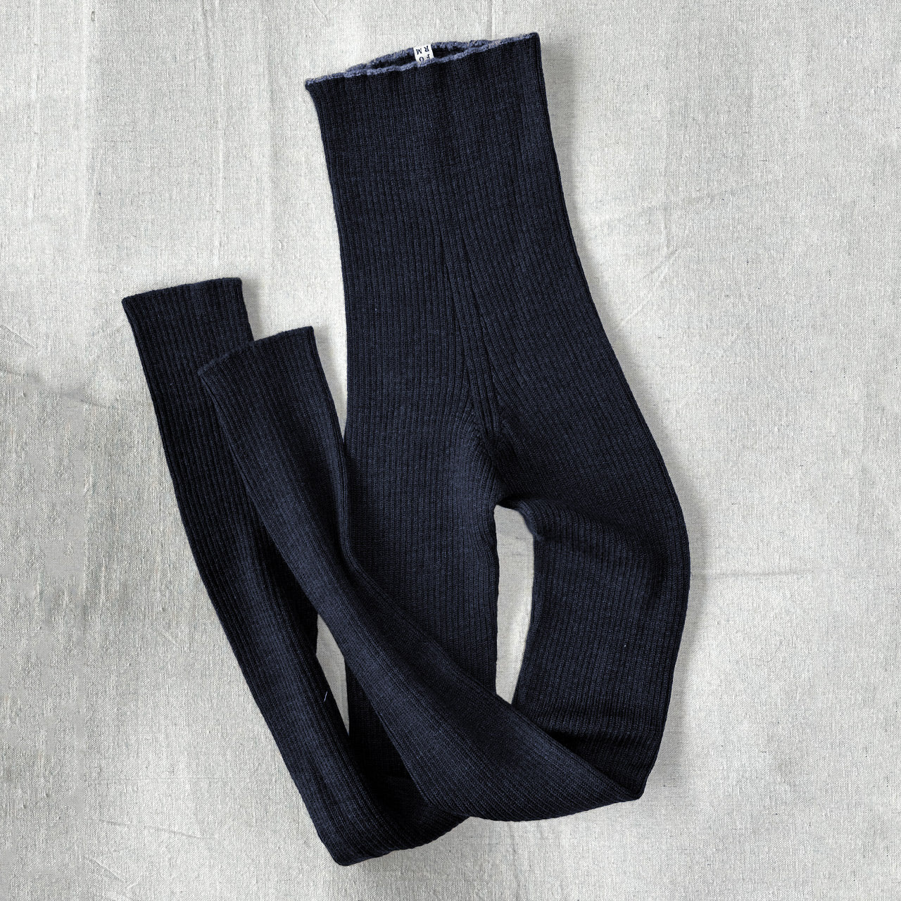 Harry Knitted Rib Leggings - 100% Extra Fine Merino - Anthracite