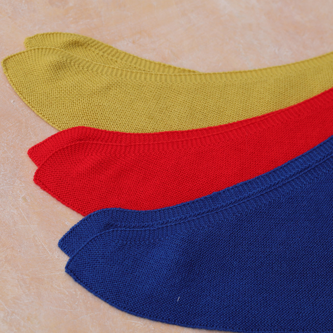 Triangle Knit Scarf - Extra Fine Merino - Primary Colours