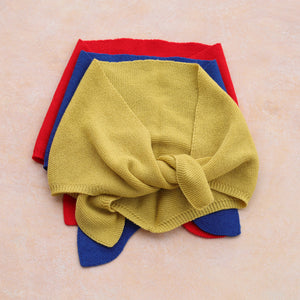 Triangle Knit Scarf - Extra Fine Merino - Primary Colours