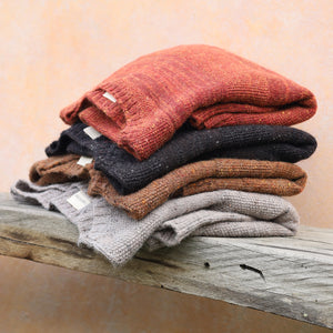 Moss Crop Jumper - Alpaca/Merino - Basalt Tweed