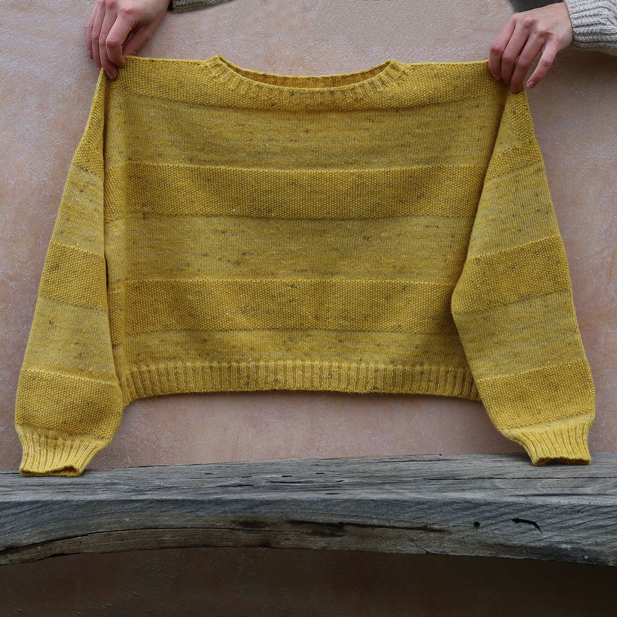 Moss Crop Jumper - Alpaca/Merino - Buttercup Tweed