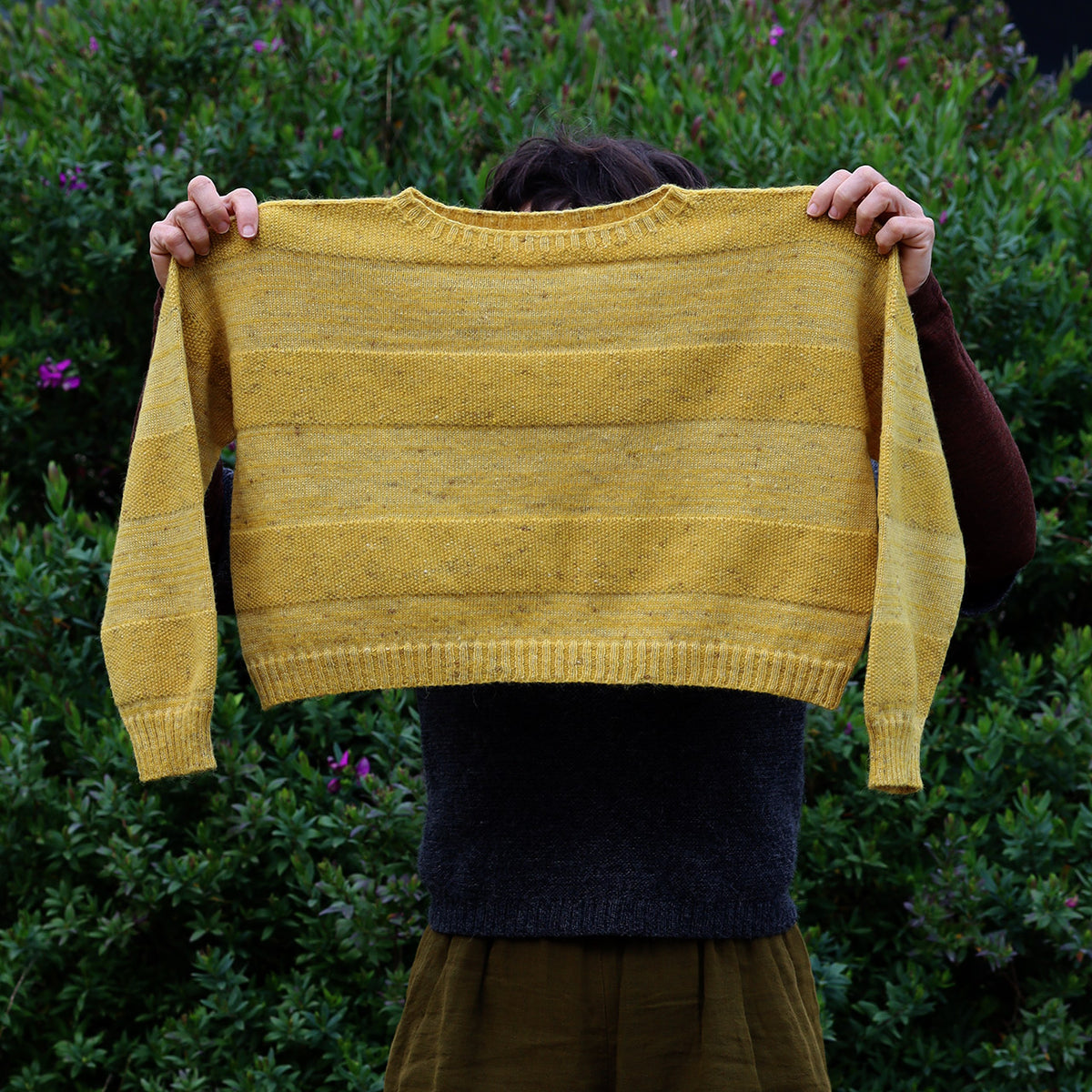 Moss Crop Jumper - Alpaca/Merino - Buttercup Tweed