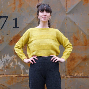 Moss Crop Jumper - Alpaca/Merino Tweed - Oxalis