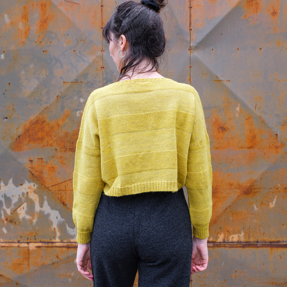 Moss Crop Jumper - Alpaca/Merino Tweed - Oxalis