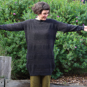 Moss Dress - Alpaca/Merino - Basalt Tweed