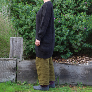 Moss Dress - Alpaca/Merino - Basalt Tweed