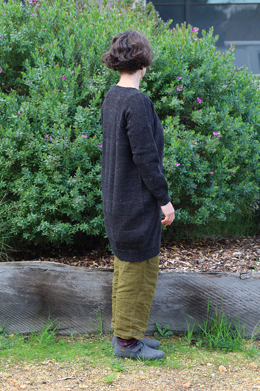 Moss Dress - Alpaca/Merino - Basalt Tweed