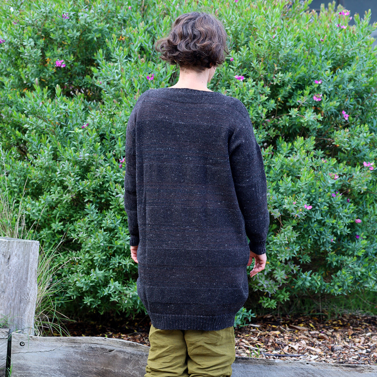 Moss Dress - Alpaca/Merino - Basalt Tweed