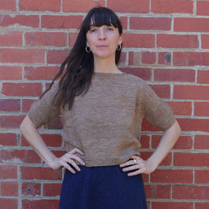 Moss Short Sleeved Knit - Hemp/Wool Marl