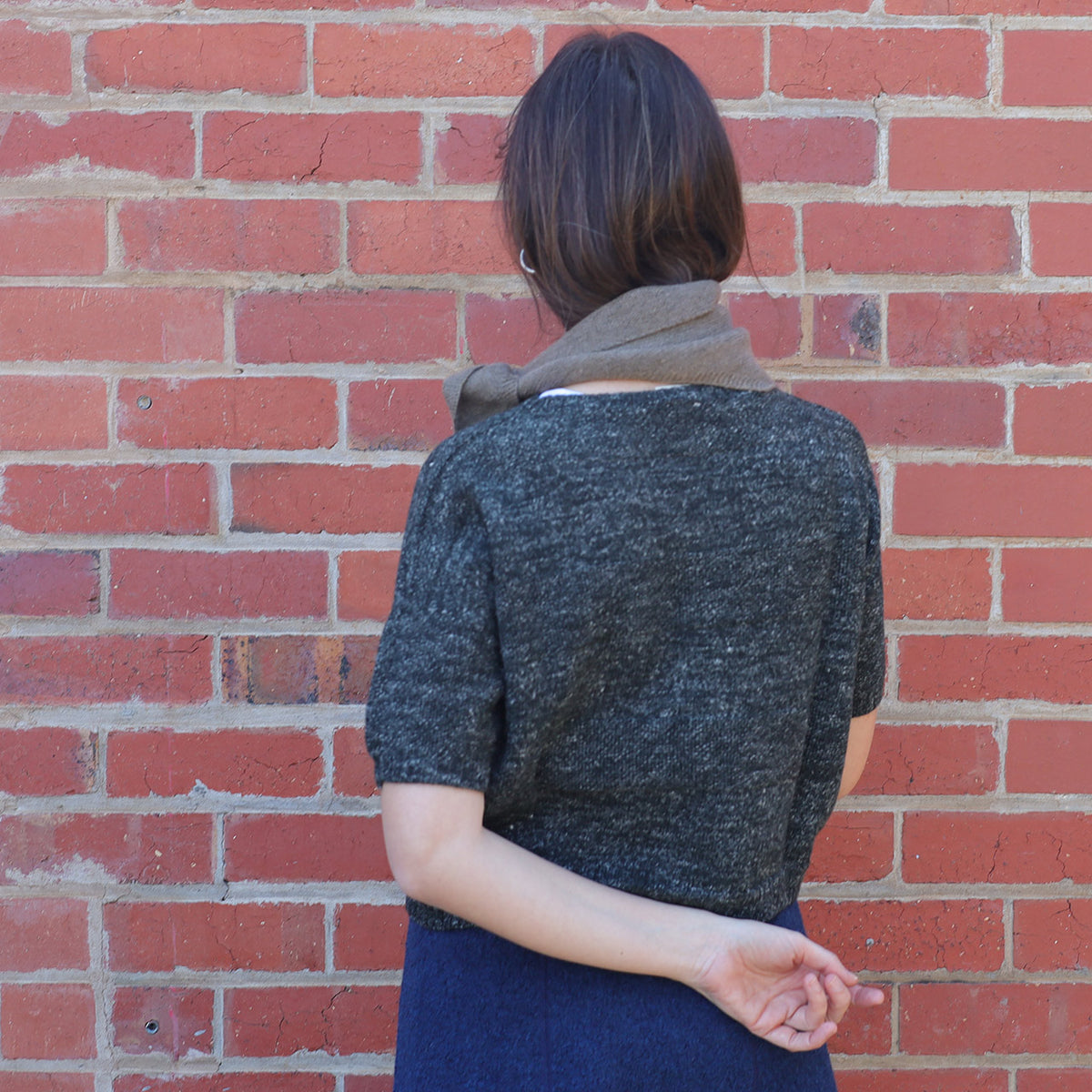 Moss Short Sleeved Knit - Hemp/Wool Marl
