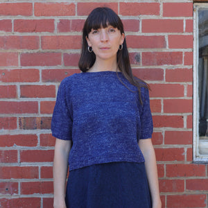 Moss Short Sleeved Knit - Hemp/Wool Marl