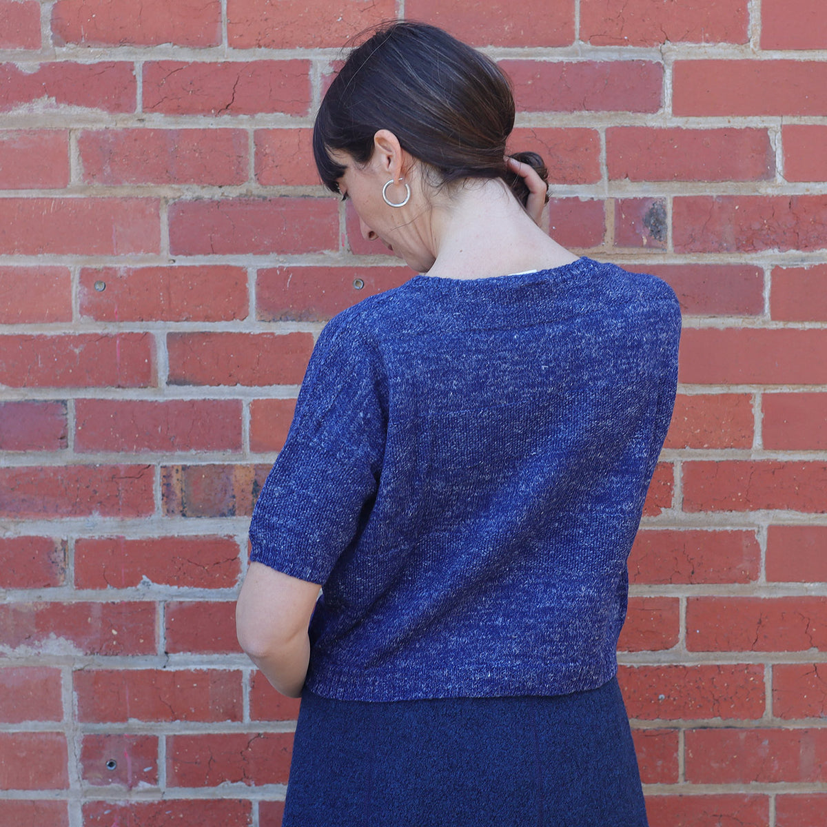 Moss Short Sleeved Knit - Hemp/Wool Marl