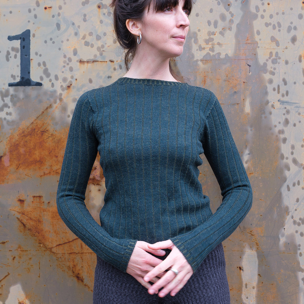 Nico Pullover - 100% Extra Fine Merino - Dark Forest