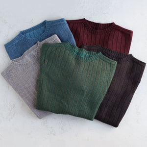 Nico Pullover - 100% Extra Fine Merino - Aqua Melange