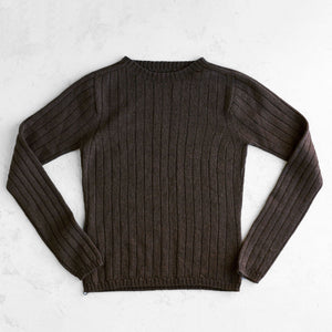 Nico Pullover - 100% Extra Fine Merino - Dark Chocolate