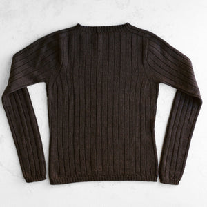 Nico Pullover - 100% Extra Fine Merino - Dark Chocolate