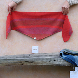 Triangle Knit Scarf - 100% Organic Plant Dyed GOTS Merino