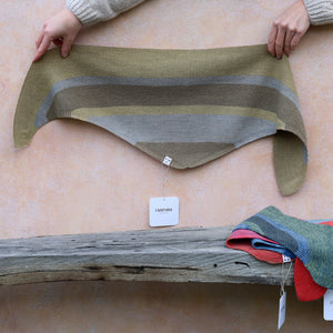 Triangle Knit Scarf - 100% Organic Plant Dyed GOTS Merino