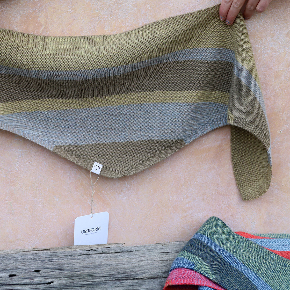 Triangle Knit Scarf - 100% Organic Plant Dyed GOTS Merino