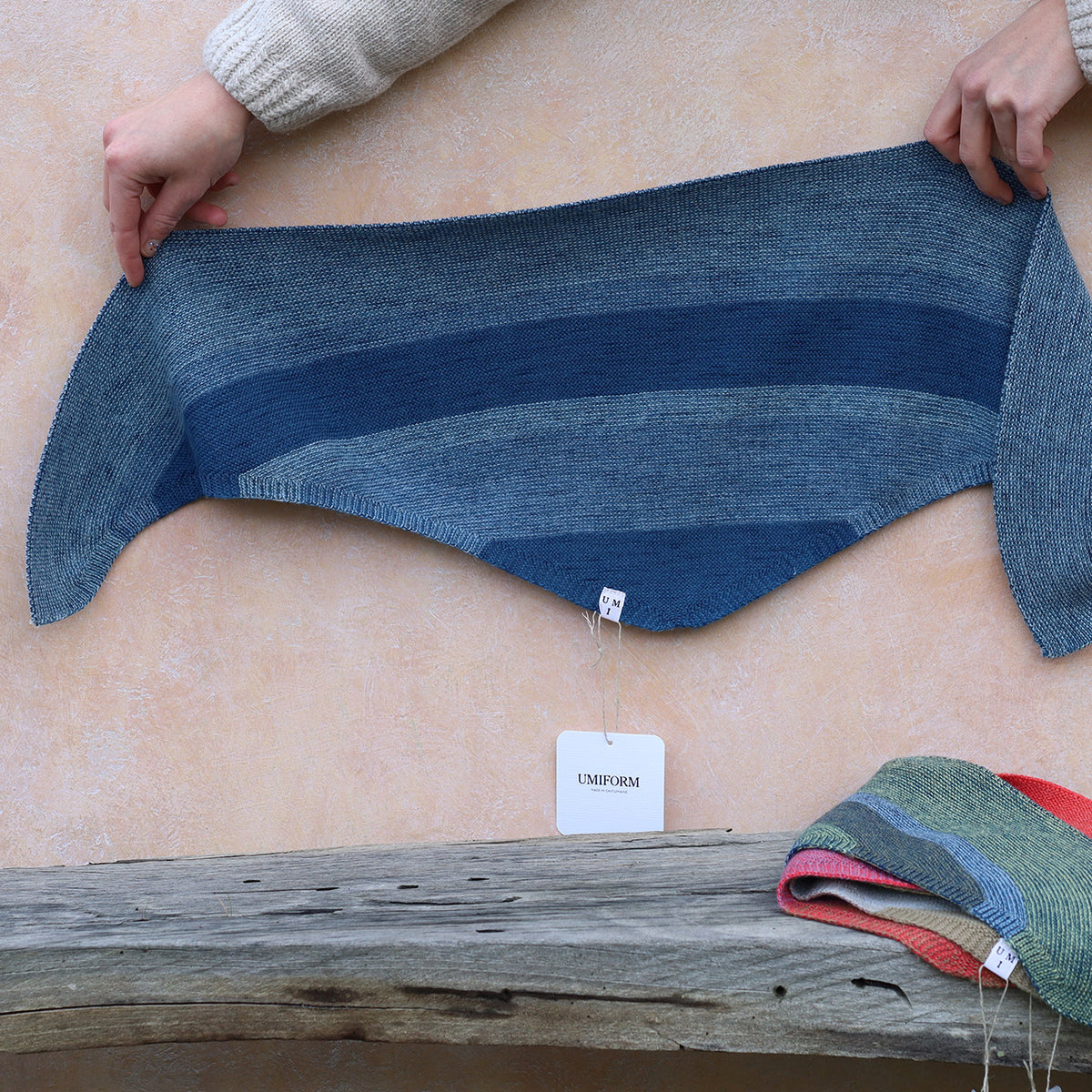 Triangle Knit Scarf - 100% Organic Plant Dyed GOTS Merino