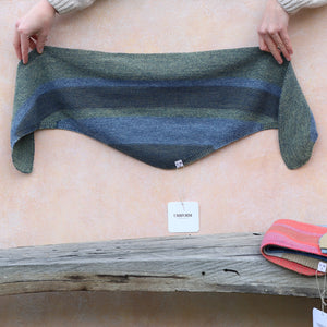 Triangle Knit Scarf - 100% Organic Plant Dyed GOTS Merino