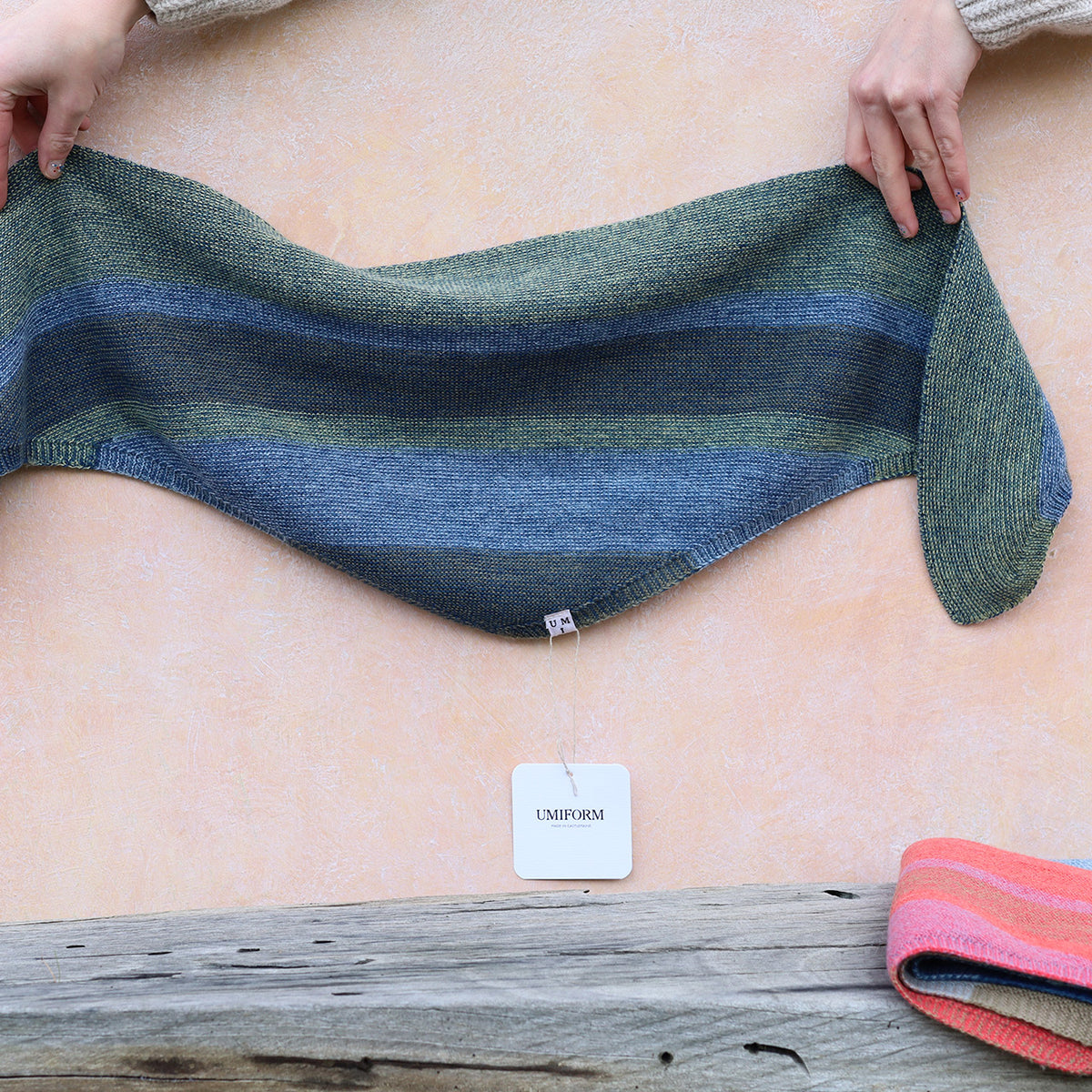 Triangle Knit Scarf - 100% Organic Plant Dyed GOTS Merino
