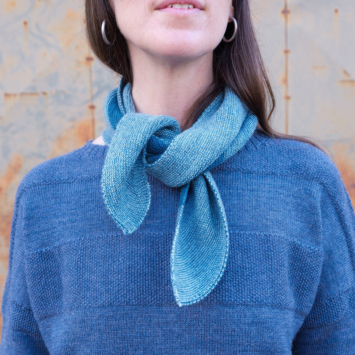 Triangle Knit Scarf - 100% Organic Merino Plant Dyed