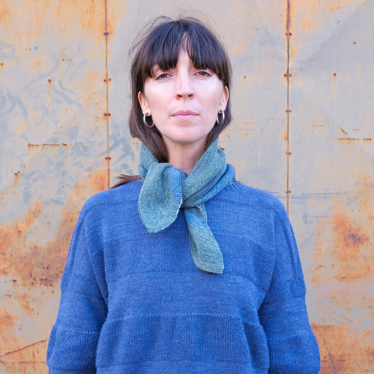 Triangle Knit Scarf - 100% Organic Merino Plant Dyed
