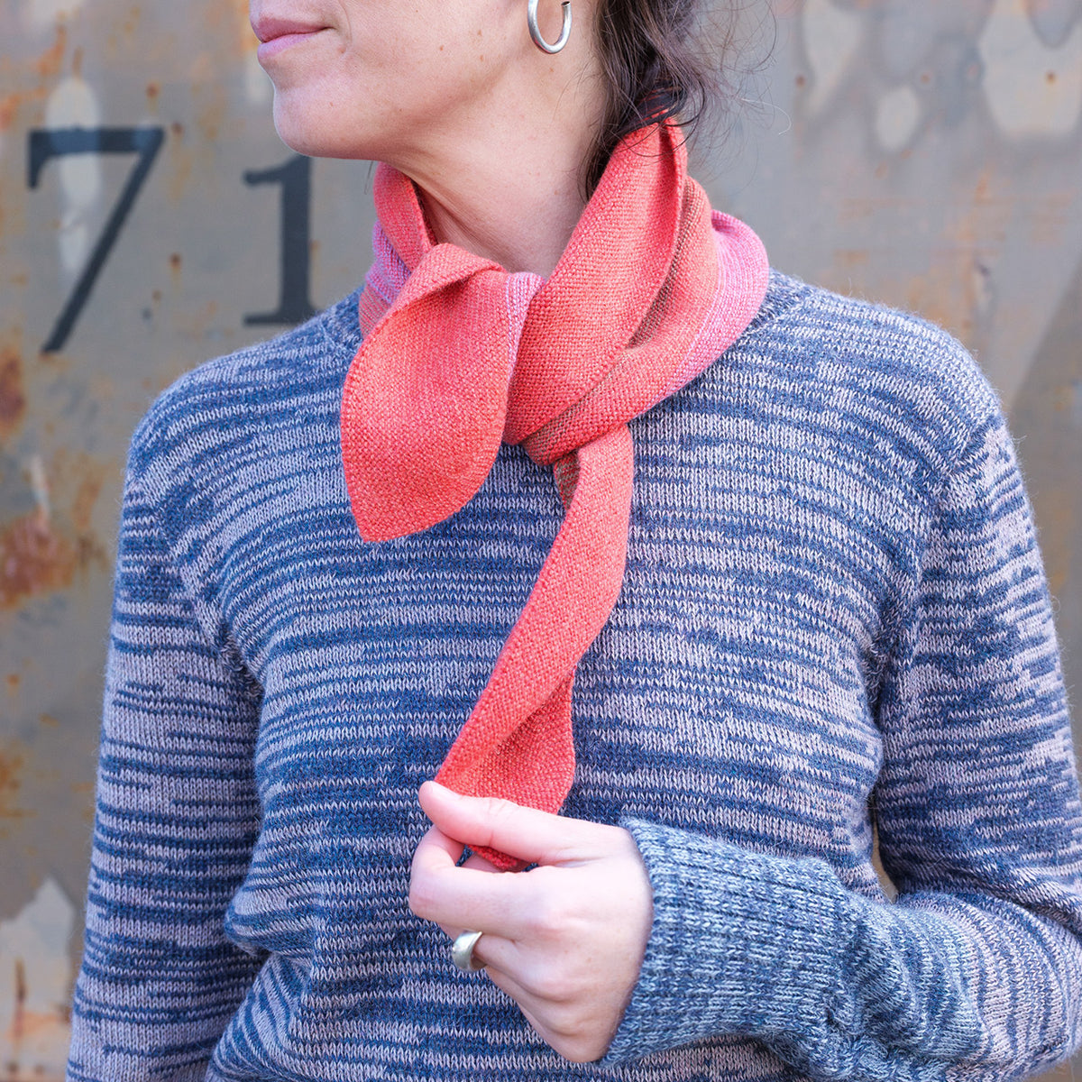Triangle Knit Scarf - 100% Organic Merino Plant Dyed