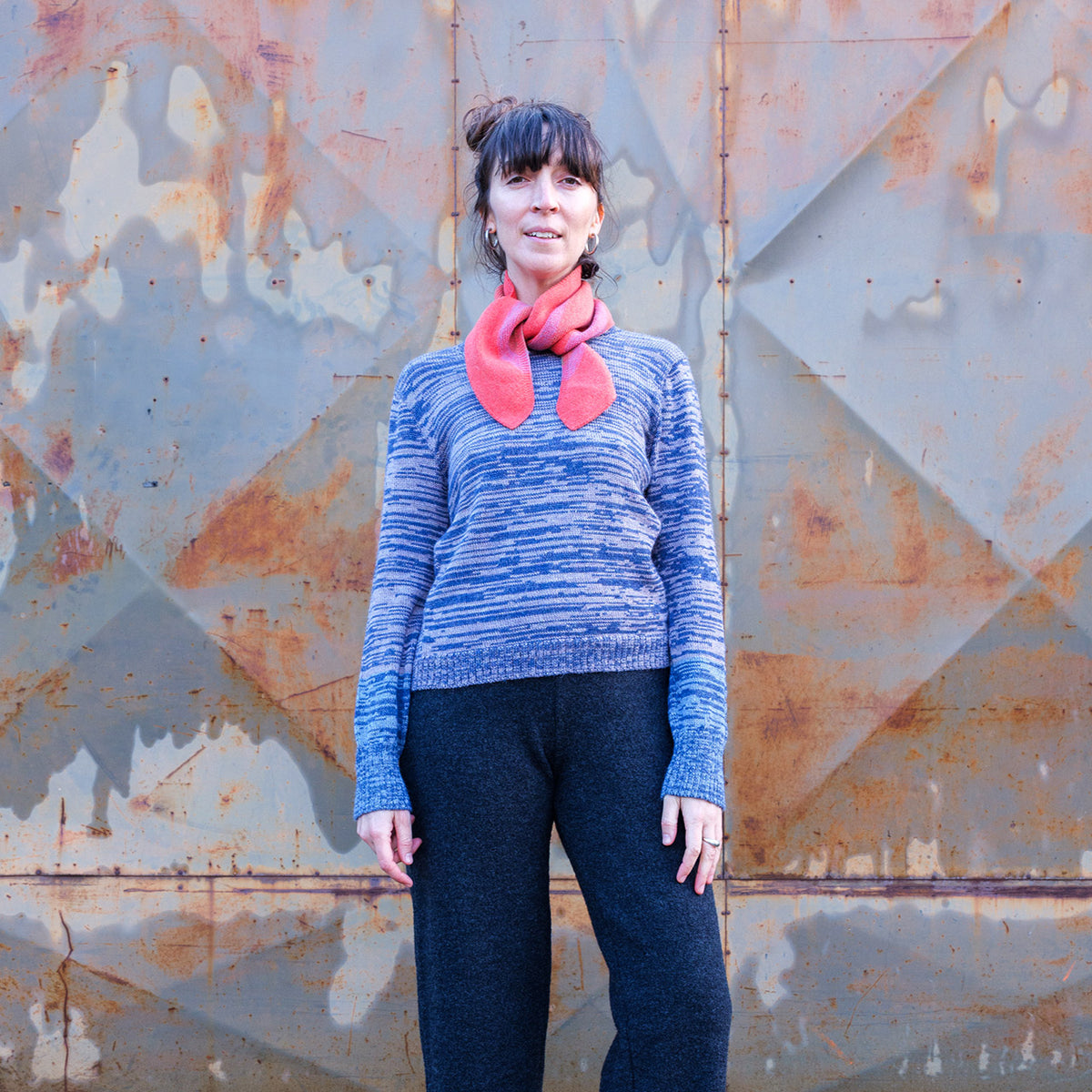 Triangle Knit Scarf - 100% Organic Merino Plant Dyed
