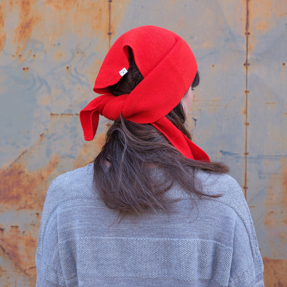 Triangle Knit Scarf - Extra Fine Merino - Primary Colours