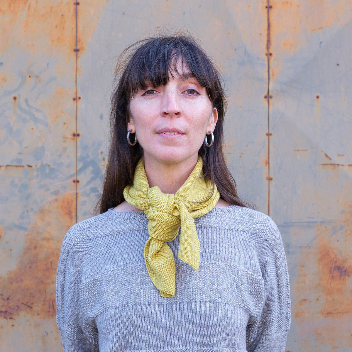 Triangle Knit Scarf - Extra Fine Merino - Primary Colours