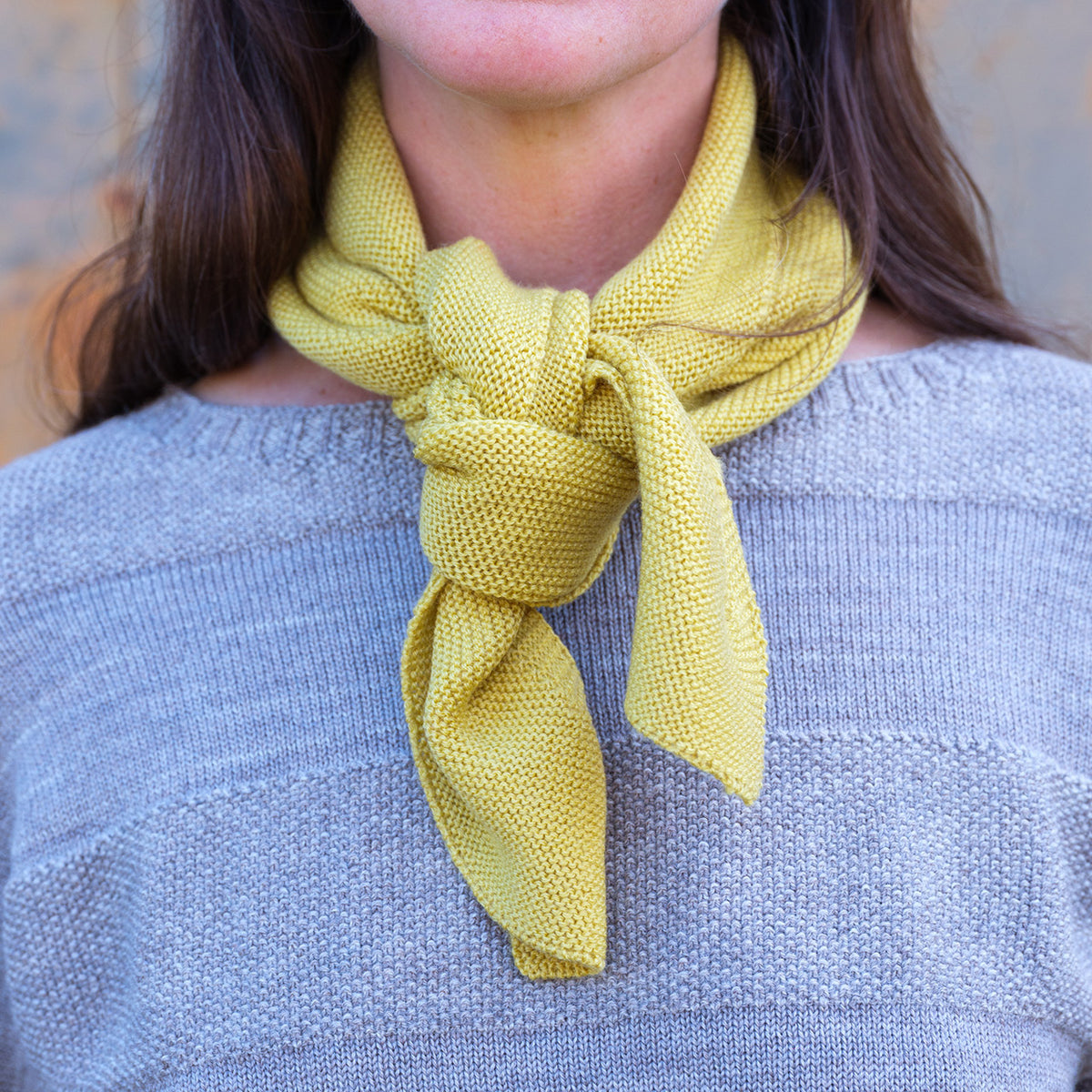 Triangle Knit Scarf - Extra Fine Merino - Primary Colours