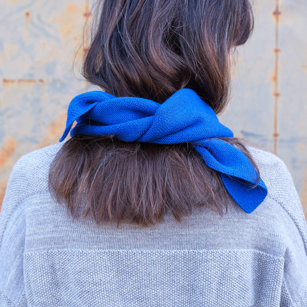 Triangle Knit Scarf - Extra Fine Merino - Primary Colours