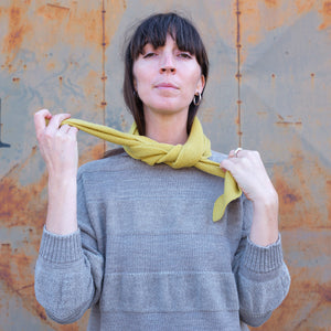 Triangle Knit Scarf - Extra Fine Merino - Primary Colours