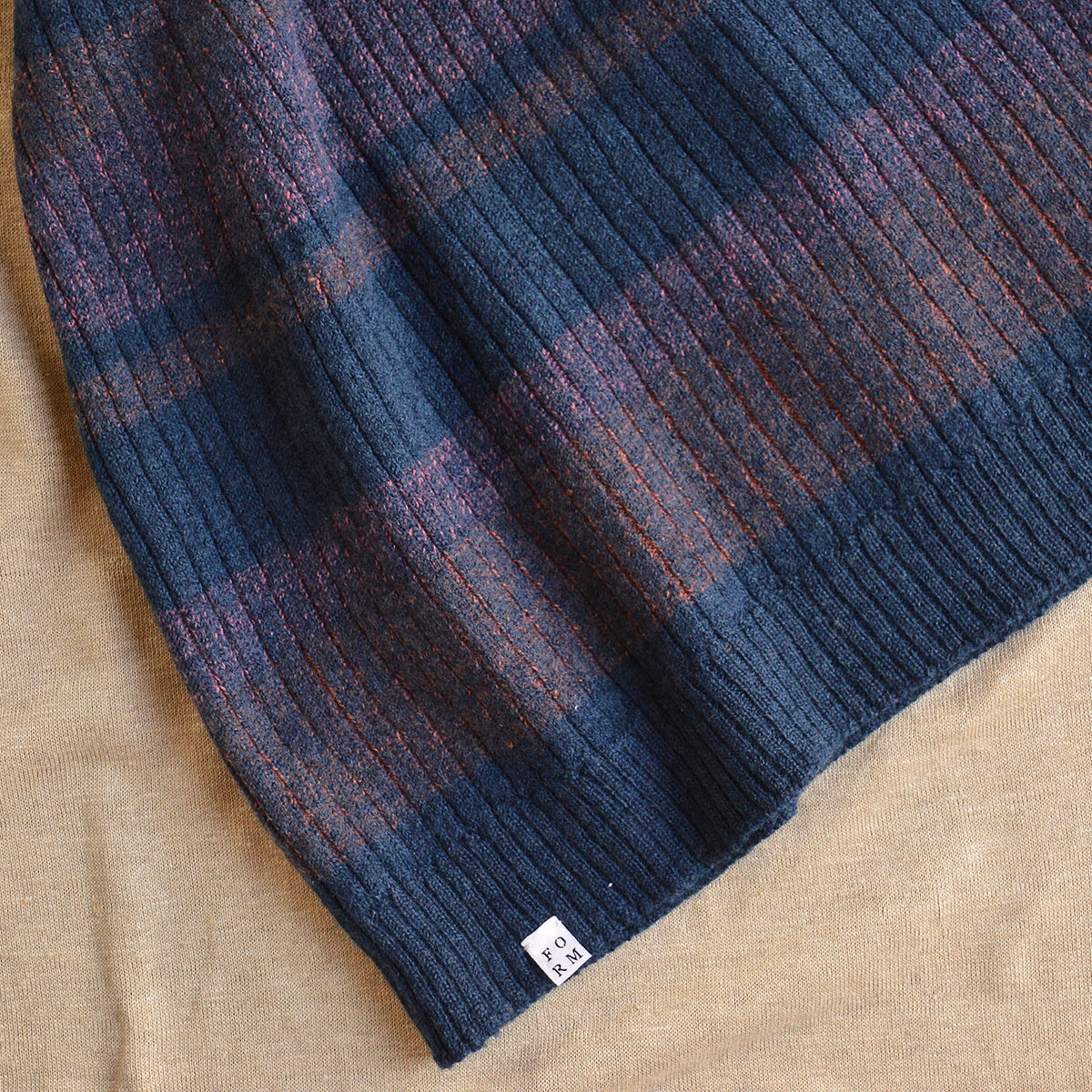 Womens Knitted Rib Skirt/Bellywarmer - Mini - 100% Plant Dyed Merino - Dark Indigo