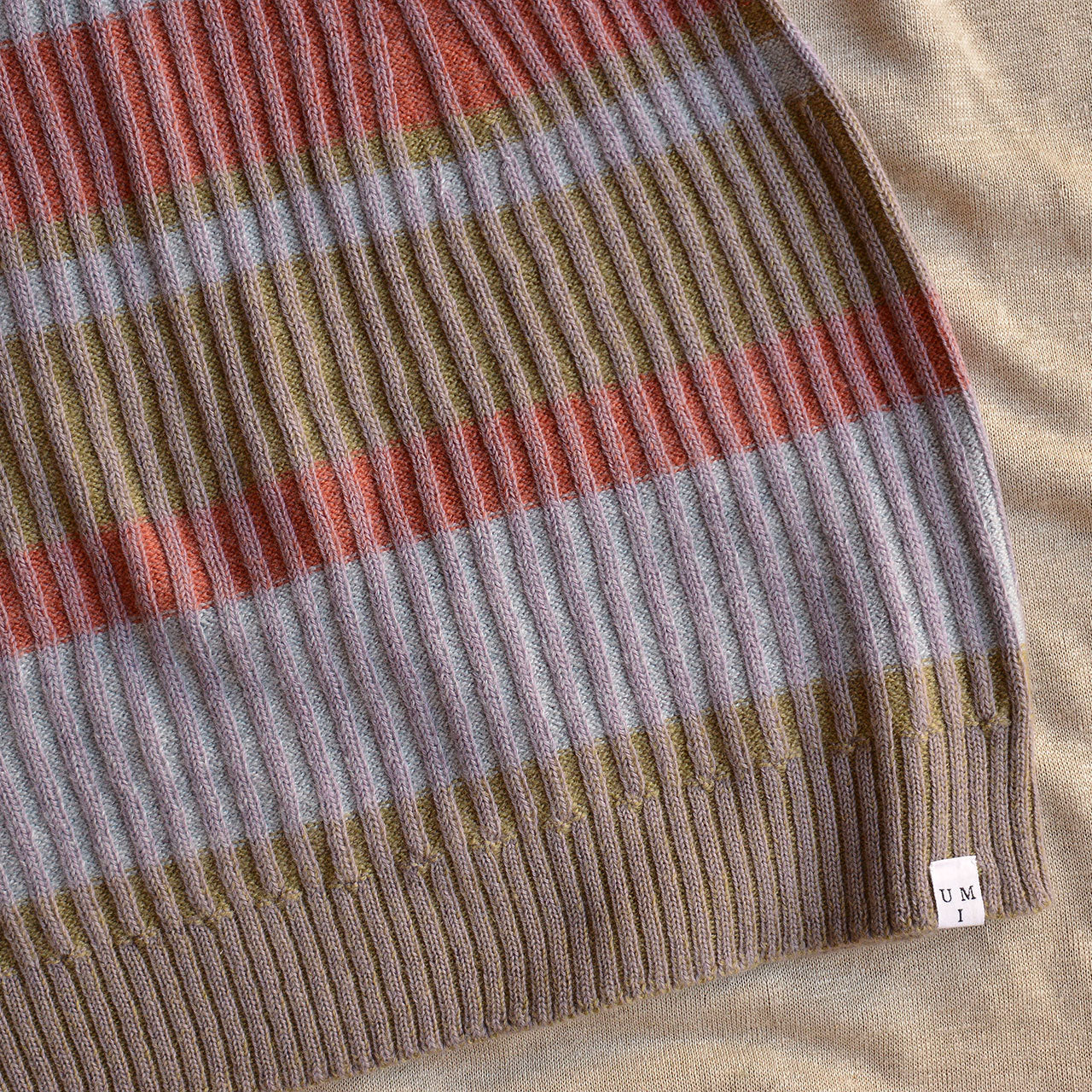 Womens Knitted Rib Skirt/Bellywarmer - Mini - 100% Plant Dyed Merino - Dusty Lilac