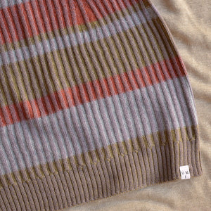 Womens Knitted Rib Skirt/Bellywarmer - Mini - 100% Plant Dyed Merino - Dusty Lilac